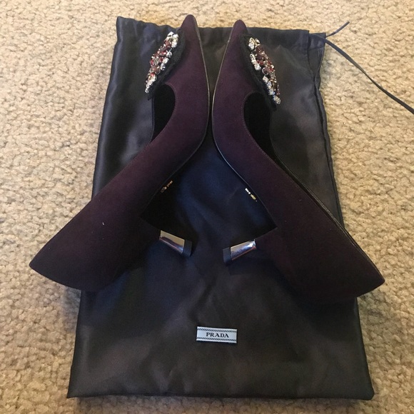 Prada suede crystal embellished pumps - Picture 8 of 8